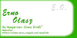 erno olasz business card